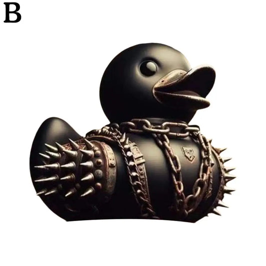 Devil Duck Statue – Rock Duck Figurine for Car Dashboard & Home Decor